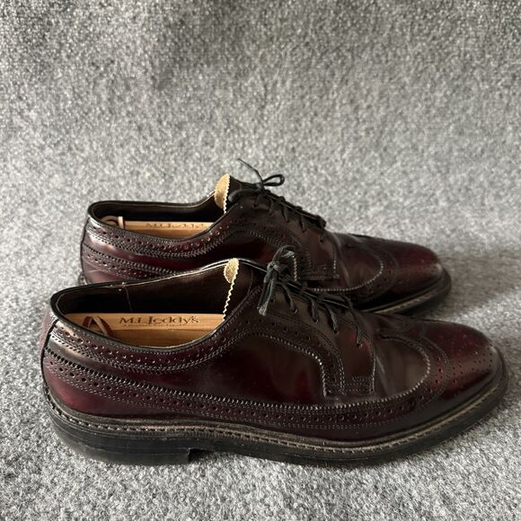 British Walkers Custom Burgundy Wingtip Brogue Dress Shoes 9.5 B Leather Oxford main image 8